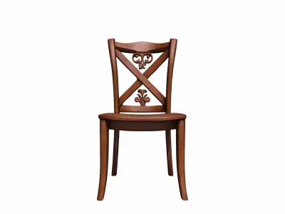 3d Render Cross-back Chair With Elegant Cross-back Design  3D model