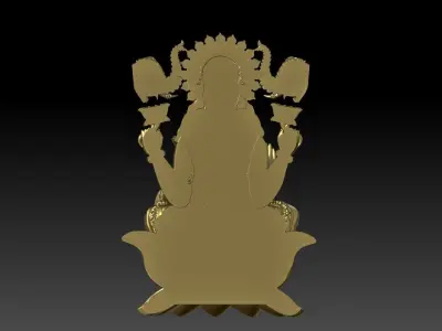 GAJA LAKSHMI ELEPHANT LAKSHMI 3D print model