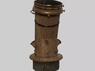 Exhaust Low-poly 3D model buy