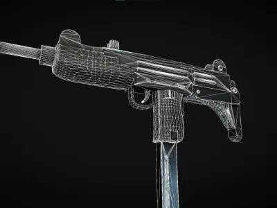 Uzi Submachine gun Low-poly 3D model buy