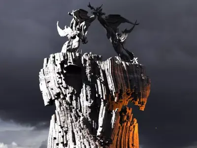 Hells Arch mountain 1  3D model