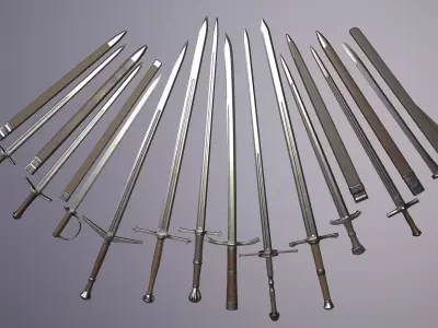 Sword pack Low-poly 3D model shop