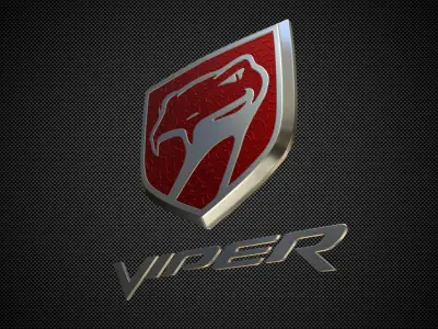 viper logo 3D model by 3dlogoman