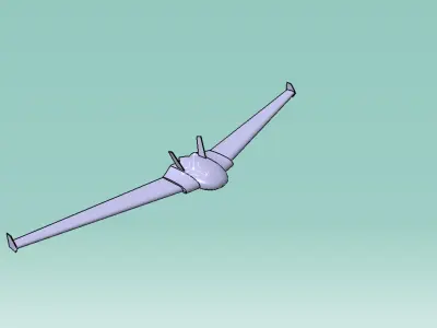 Sci-fi style glider 3D model