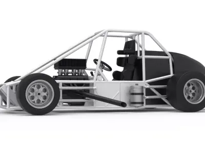 Experimental Pavement Silver Crown Car Base V3 Scale 1 to 25 3D print model