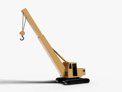 Low-poly Crain 3d model - Cartoon Crain Low-poly  Low-poly 3D model