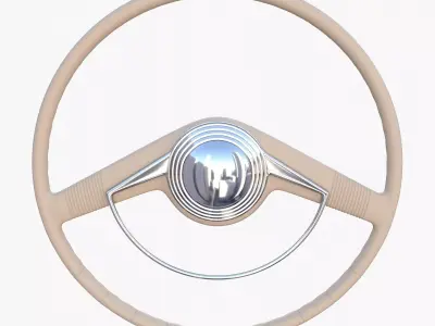 Generic 40s Car Steering Wheel 3D model