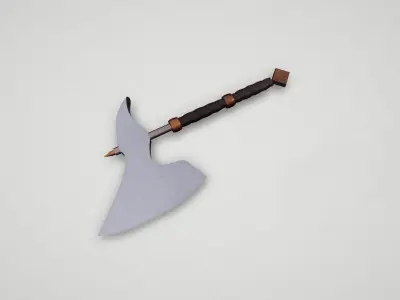 Game asset Timeless Silver Blade Weapon 3D model