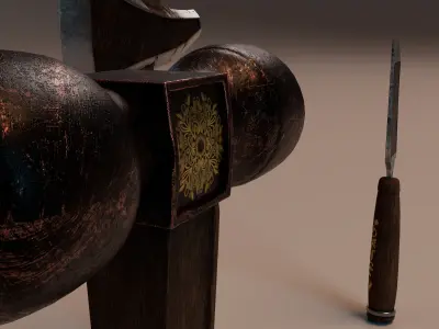 Stylized 3D Tools Pack - PBR Medieval Tools Low-poly 3D model