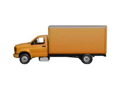 Generic Light Duty Box Truck Compact Urban Cargo Vehicle 06 3D model