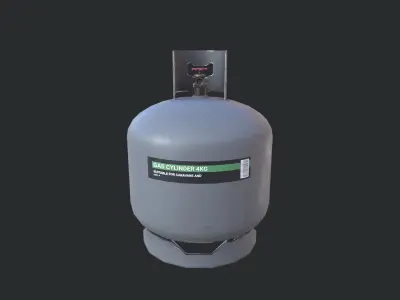 Gas Cylinder Low-poly 3D model get