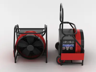 Portable Industrial Fan 3D model
