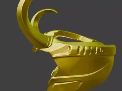 Loki Helmet Multi Part Cosplay and Display 3D print model