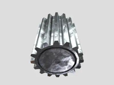 Low Poly Compound Gear  Low-poly 3D model