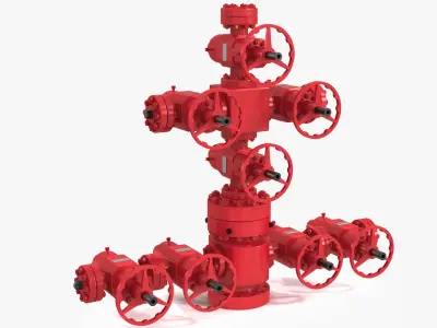 Oil Gas Wellhead 3D model