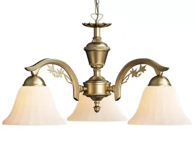 Edgewood Antique Brass Three Light Pendant Light 3D model