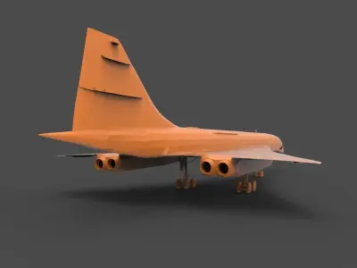 Concord fighter jet 3D print model