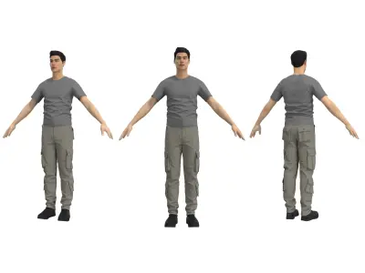 Cargo Pants and Shirt - Marvelous Designer 3D model