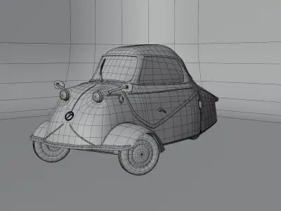 Messerschmitt car Low-poly 3D model