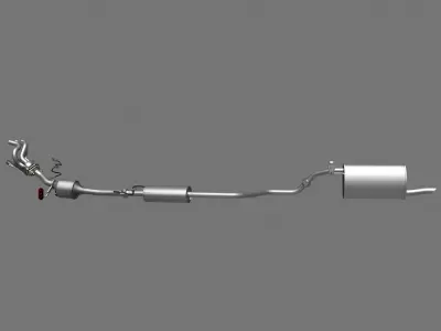 car exhaust system 3D model by fly123