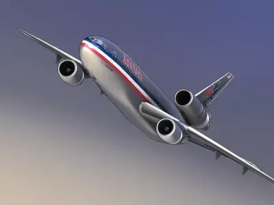 DC-10 american airlines boeing - american airlines boeing - a... 3D model