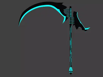 Scythe Low-poly 3D model Low-poly 3D model