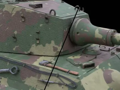 Panzerkampfwagen VI Ausf B Tiger II Low-poly 3D model