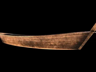 Wooden Boat 3D model buy