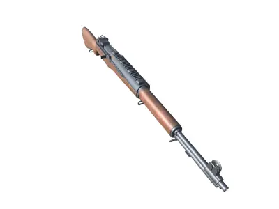 25-Assault-Rifle-M1-Garand-gun model 3d game ready model Low-poly 3D model