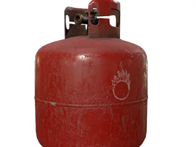 Gas Cylinder Low-poly 3D model