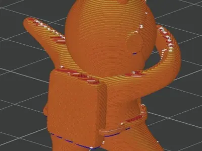 cute keychain Astronaut Dab Free 3D print model