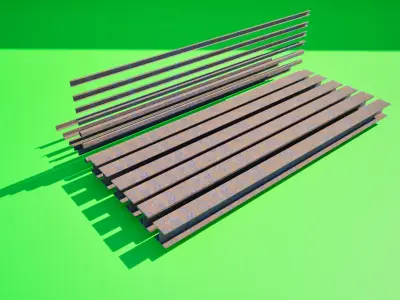 Structural section Low-poly 3D model