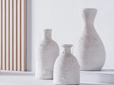  Flute Neck Rustic Ceramic Vase Models  purchase