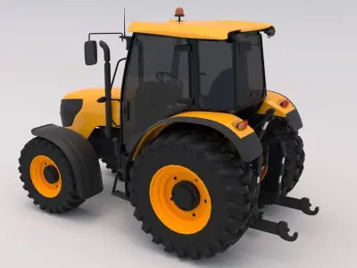 Tractor Yellow 3D model