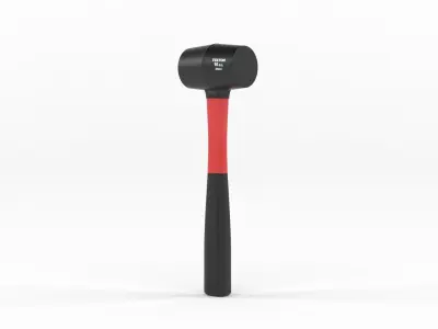 Fiberglass Handle Rubber Mallet 3D model