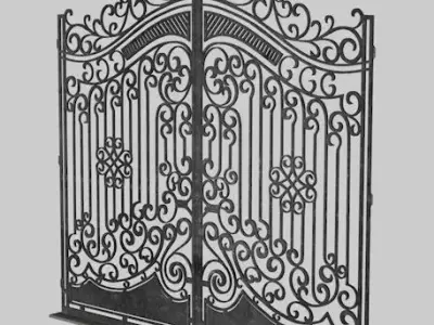 Wrought Iron Gate Free 3D model