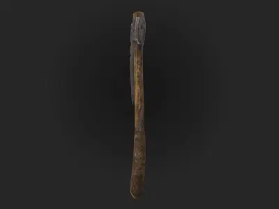 Axes 3d model and texture Low-poly 3D model