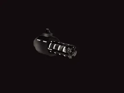 Battle Ship 48 - Heavy Rifle Laser Turret  Low-poly 3D model