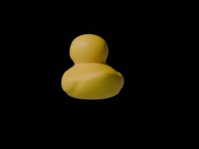 Cartoon rubber duck - stylized 3D model for blender - Game ready Free low-poly 3D model