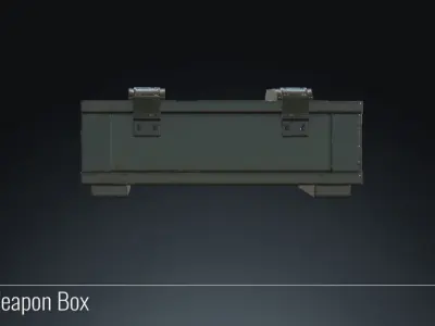 Weapon Army Box with ammunition Low-poly 3D model