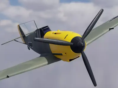 Bf109 Low-poly 3D model by haditkla4