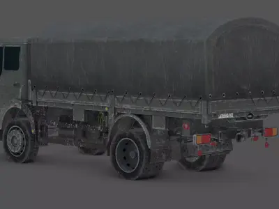 Mercedes-Benz MB 1017 Military Truck  German Army Transport  Low-poly 3D model