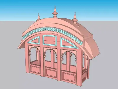 indian jodhpuri stone chatri temple 3D model buy