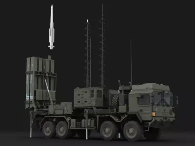 IRIS-T SLM Launcher 3D model