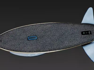 Realistic Electric Hydrofoil Surfboard 3D Model Low-poly 3D model
