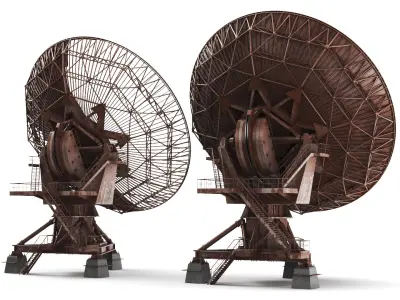 Detailed Apocalyptic Satellite Dish 3D model