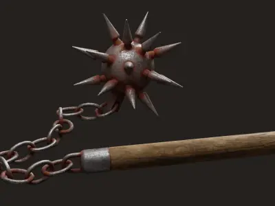 Rusty Mace Low-poly 3D model