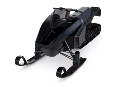 9 Wheel Snowmobile 3D model