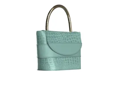 Mint Leather Mini Flap Bag 3D model