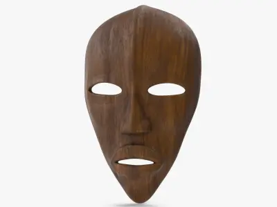  African Mask 5 Wood 
